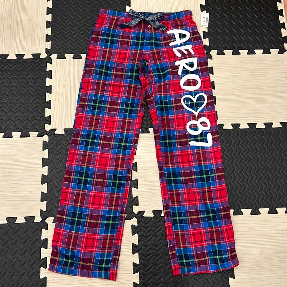 Aeropostale plaid pajama pants size extra small NWT